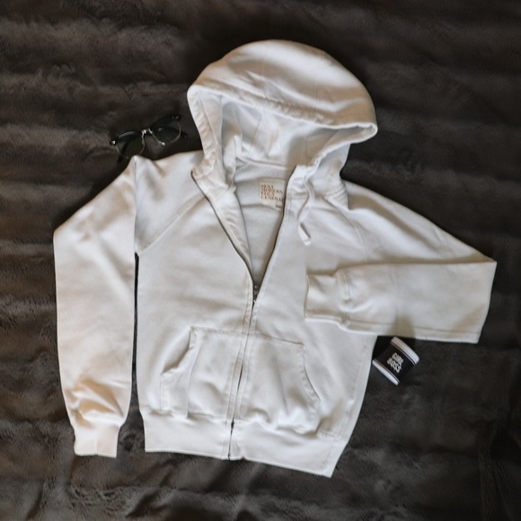 2/$25 Urban Behavior White Zip Up Hoodie - Picture 5 of 8